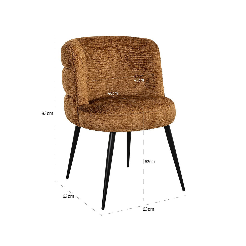 Chaise Stella fusion cognac