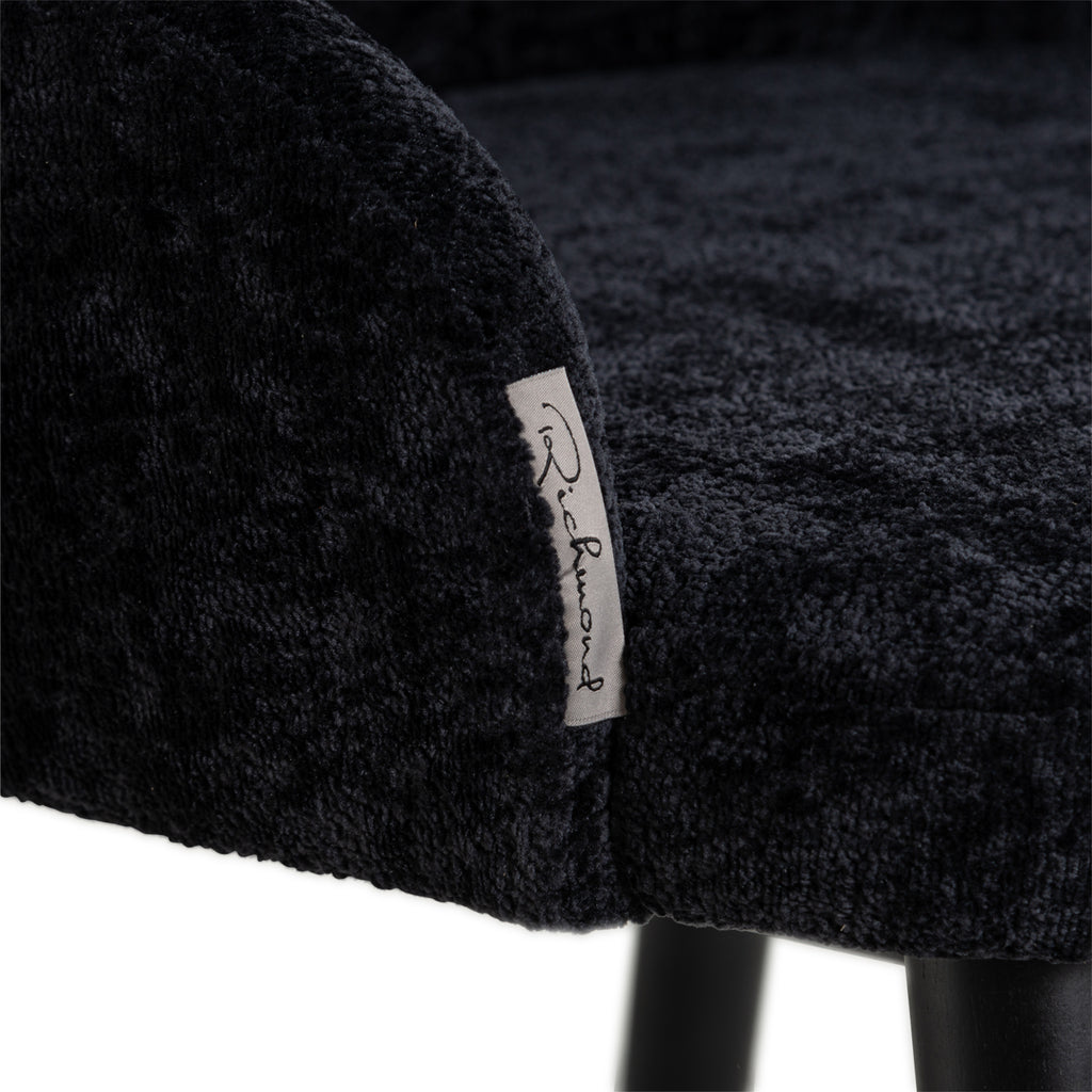Stuhl Twiggy schwarzes Chenille