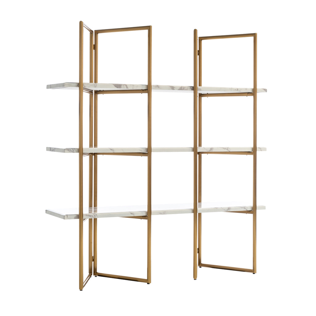 Wandkast Lagrand gold met 3 planken
