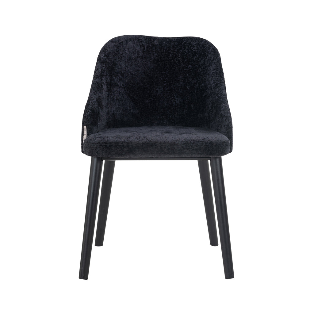 Stuhl Twiggy schwarzes Chenille