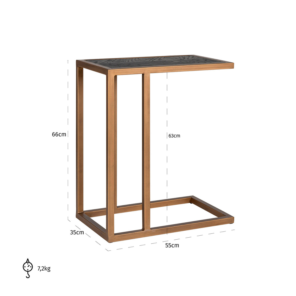 Table de salon Blackbone en laiton