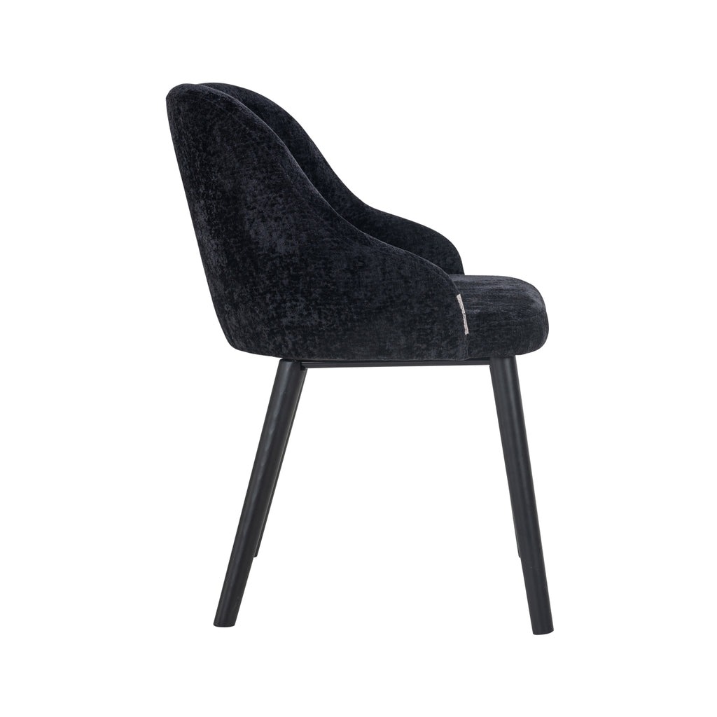 Stuhl Twiggy schwarzes Chenille
