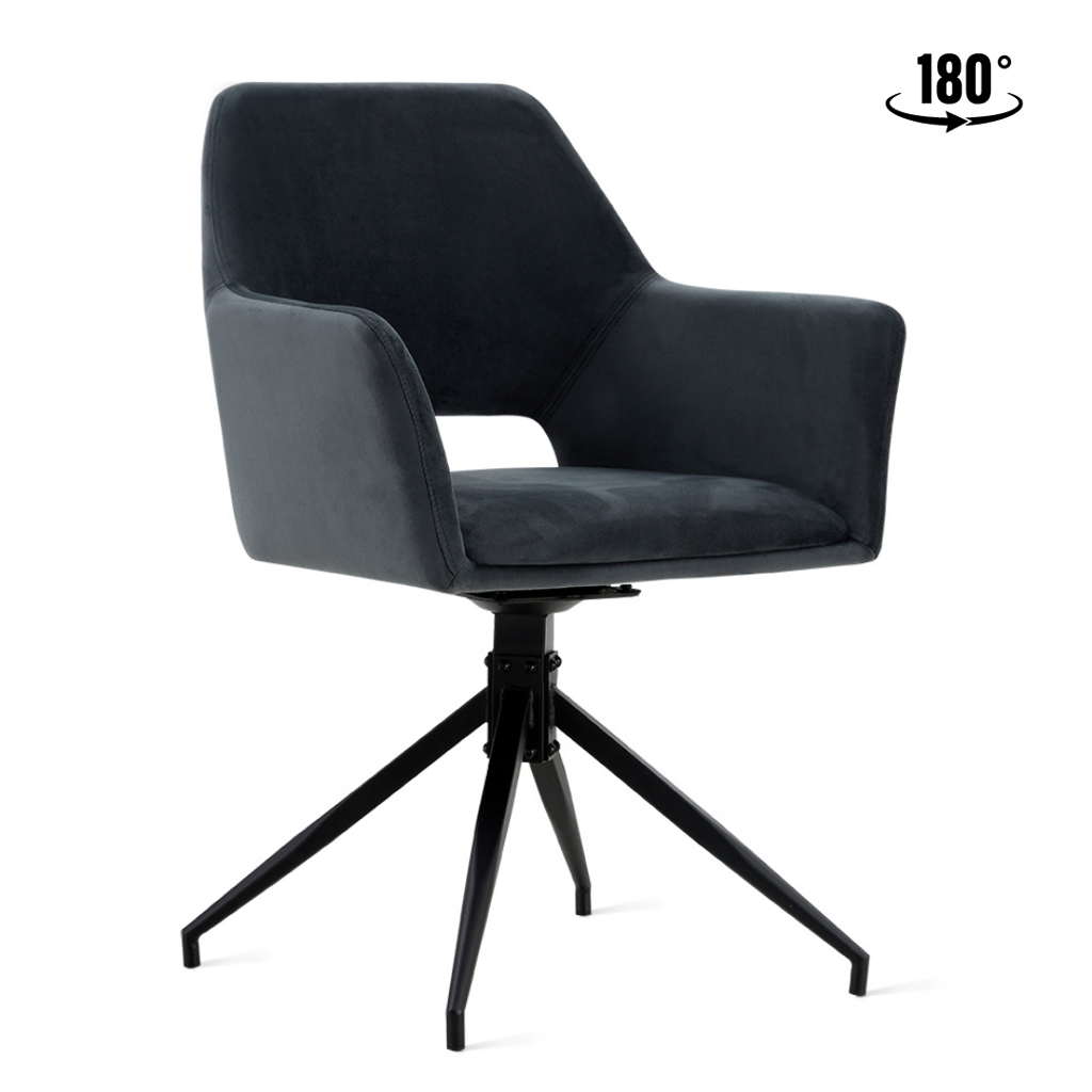 Dining chair Tess Velvet Anthracite