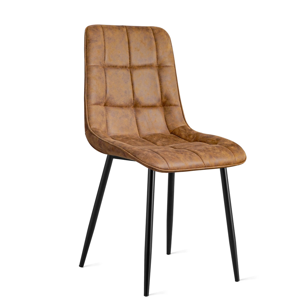 Dining chair Thimphu Micro leather Cognac