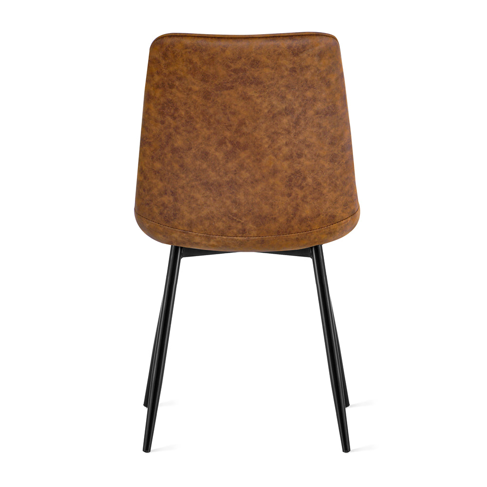 Dining chair Thimphu Micro leather Cognac