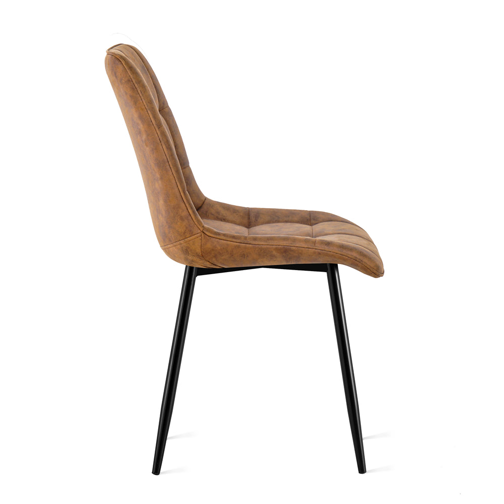 Dining chair Thimphu Micro leather Cognac