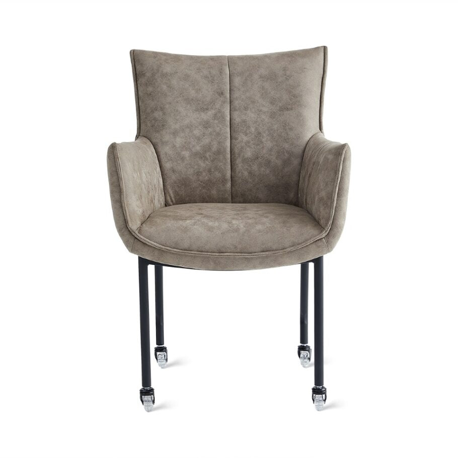 Dining chair Thomas - Micro leather Taupe