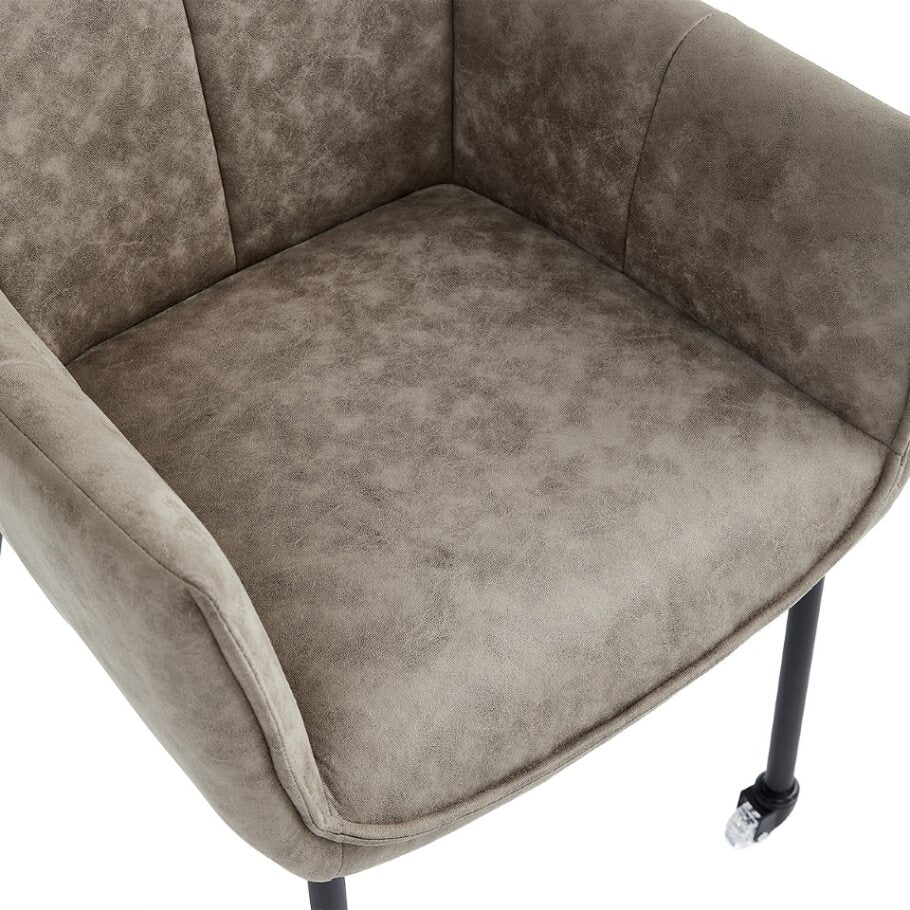 Dining chair Thomas - Micro leather Taupe