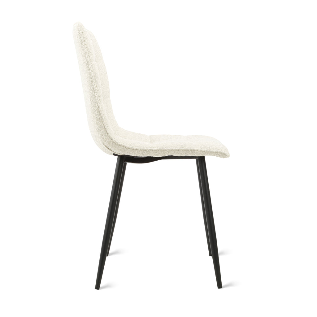 Dining chair Yerevan - Bouclé Ivory