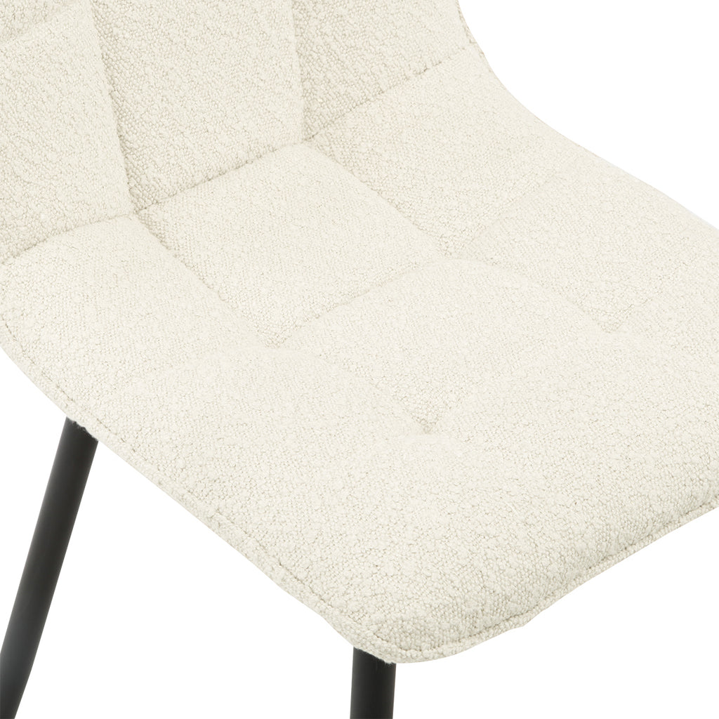 Dining chair Yerevan - Bouclé Ivory