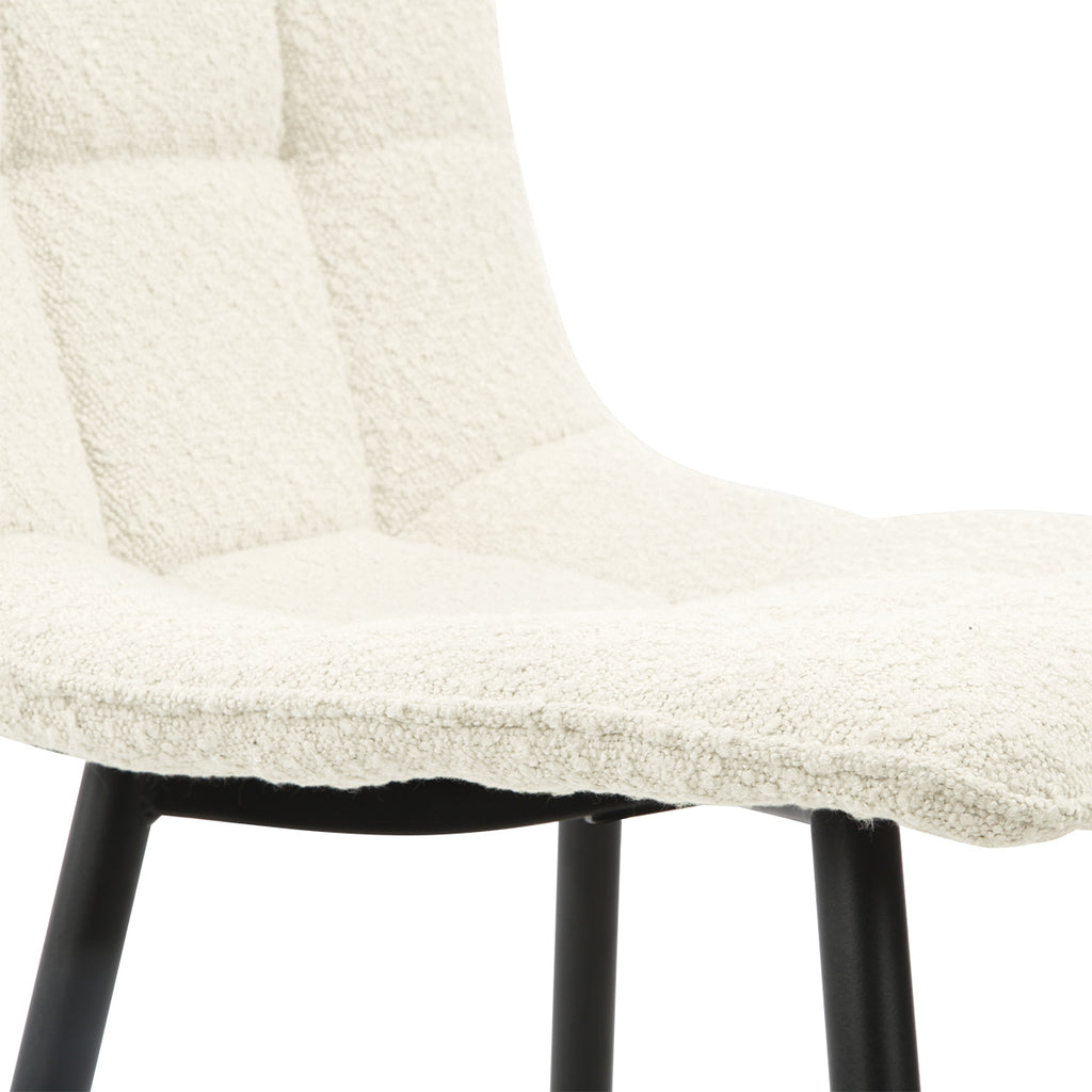 Dining chair Yerevan - Bouclé Ivory