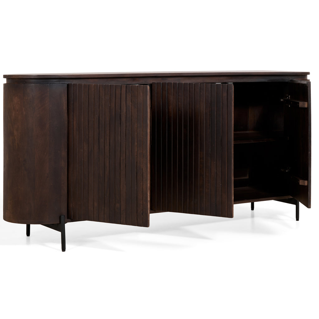 Mokka Sideboard Dark Brown 180cm
