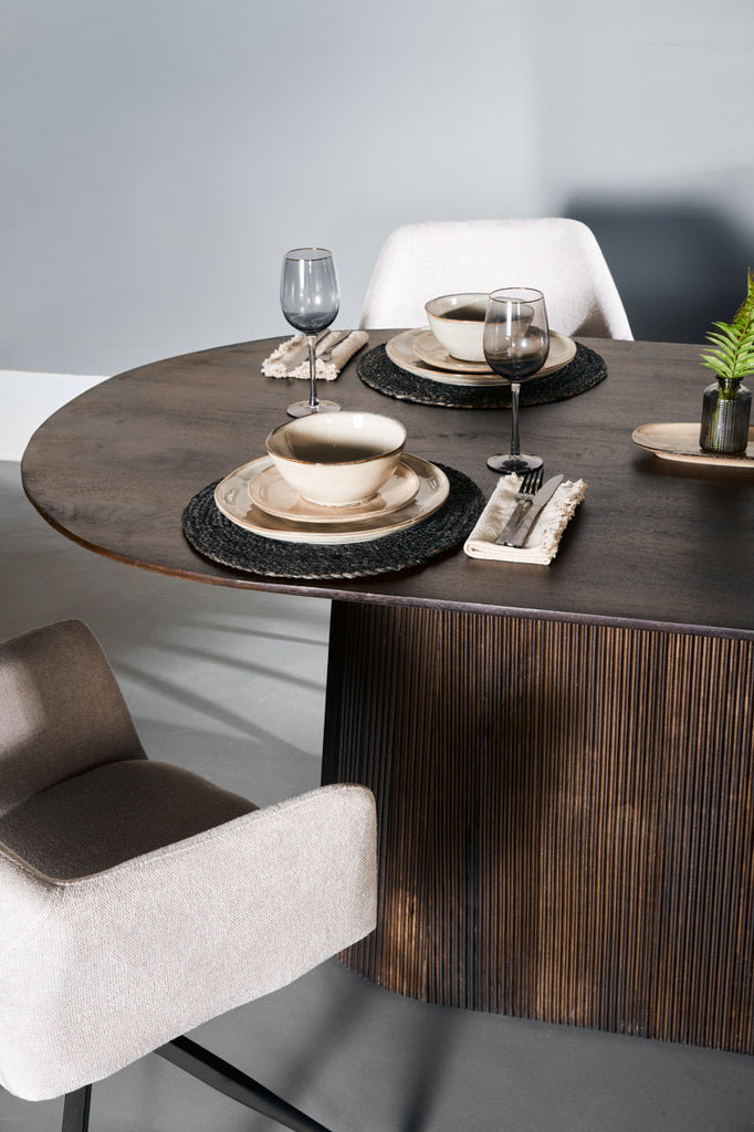 Mokka Dining Table Dark Brown 180cm