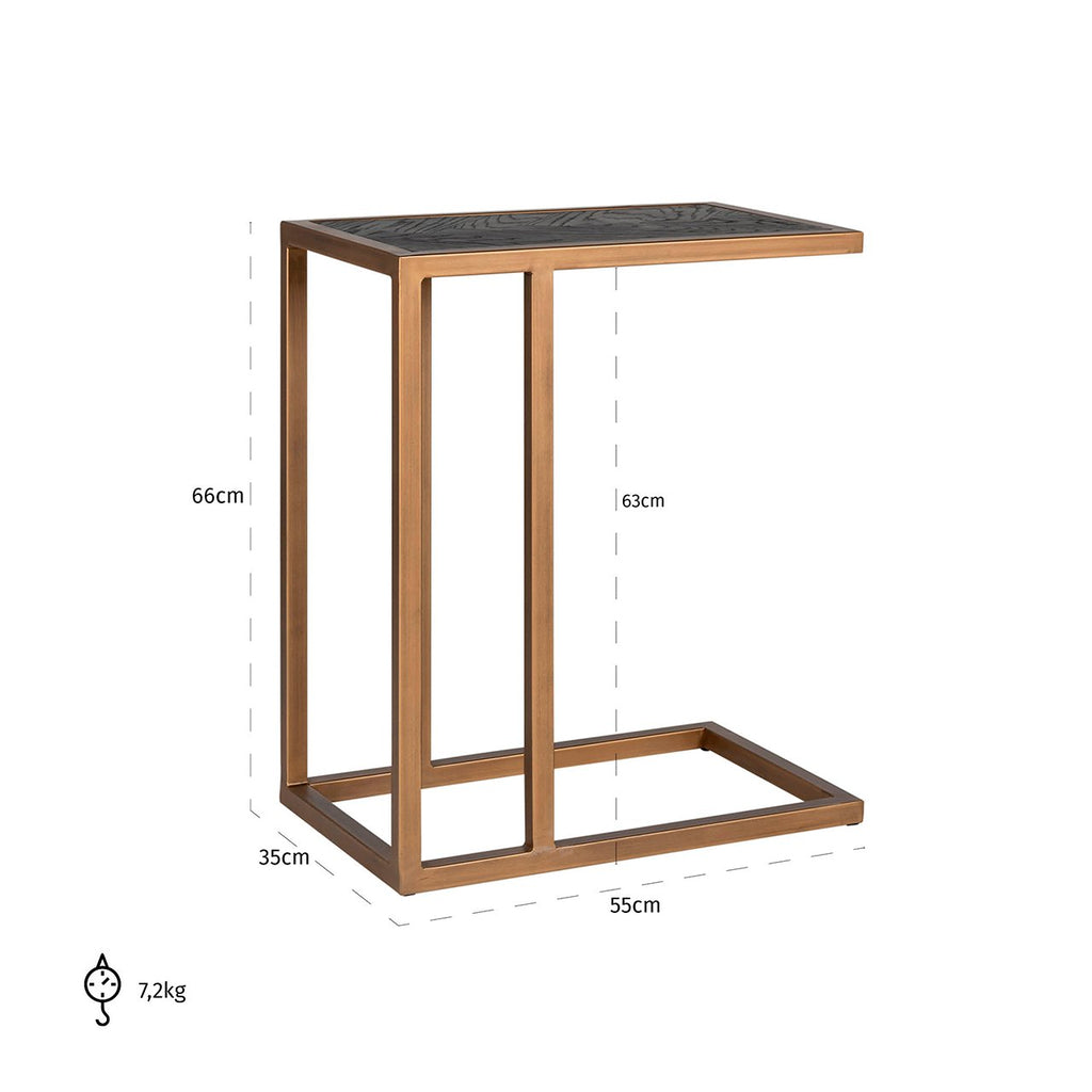 Table de salon Blackbone en laiton