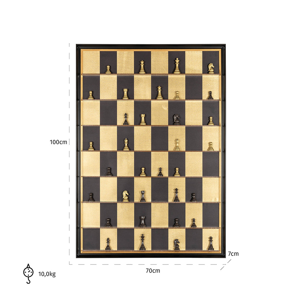 Wandkunst Nala (Schwarz/Gold)