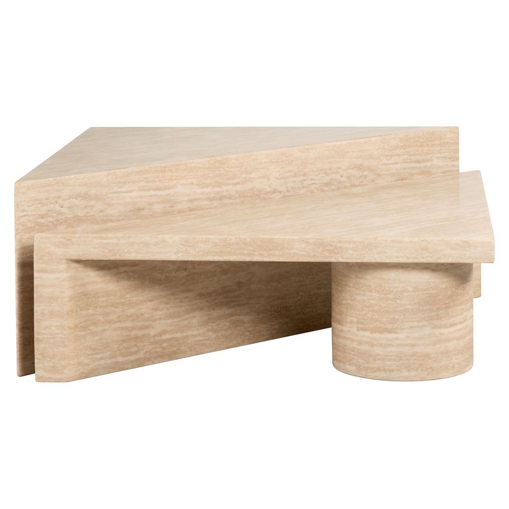 Salontischset Fictus Travertin Faux