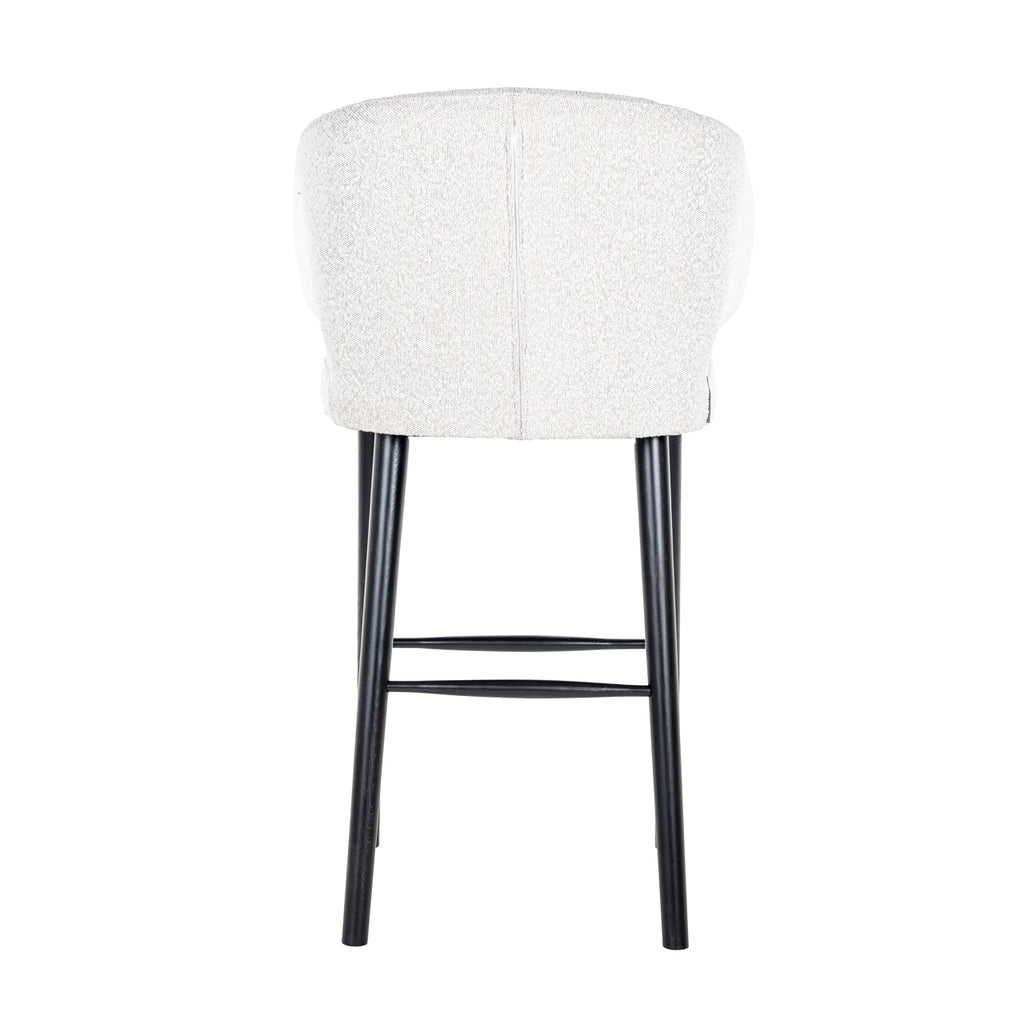Barstuhl Indigo weiß Bouclé
