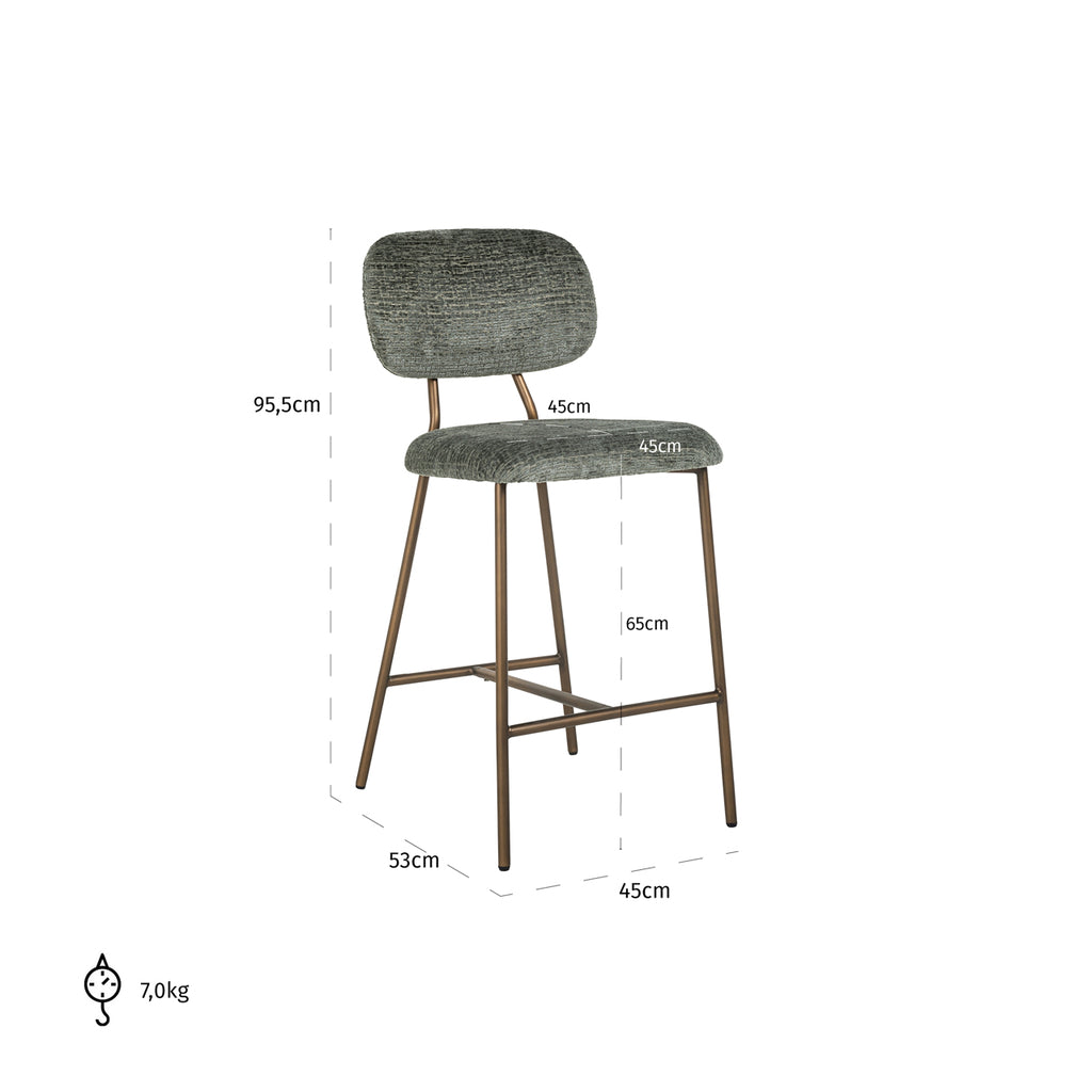 Comptoir Xenia thym fusion / pieds or brossé