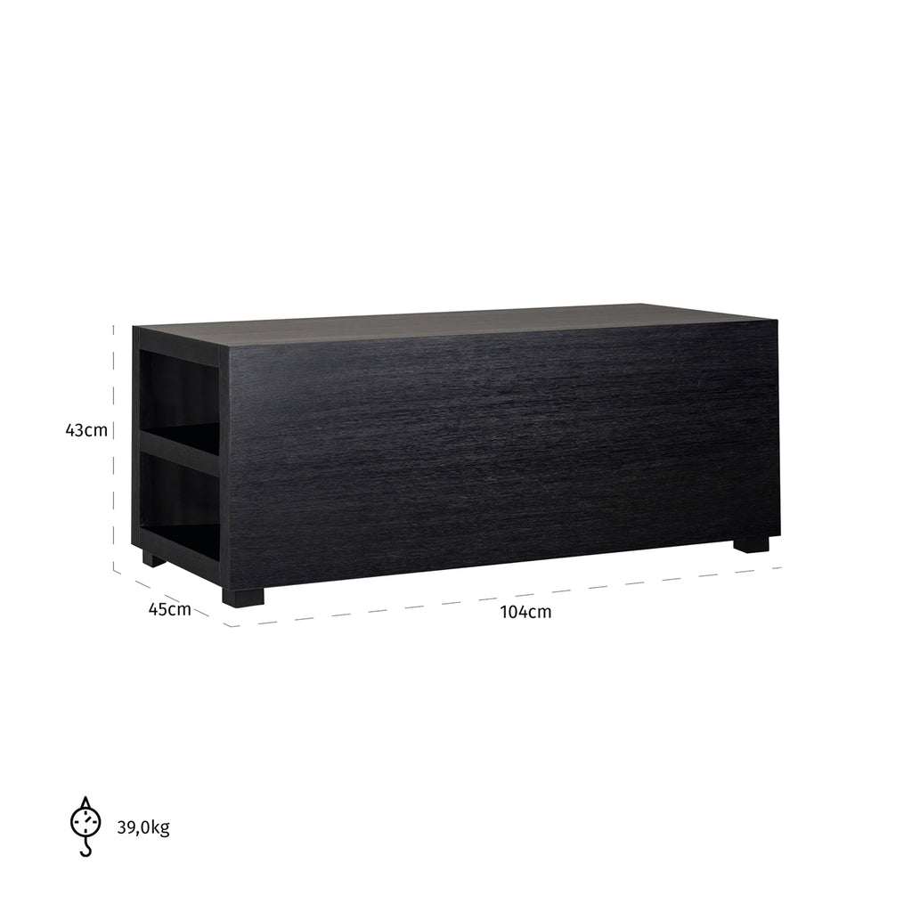Table basse Oakura élément de banc