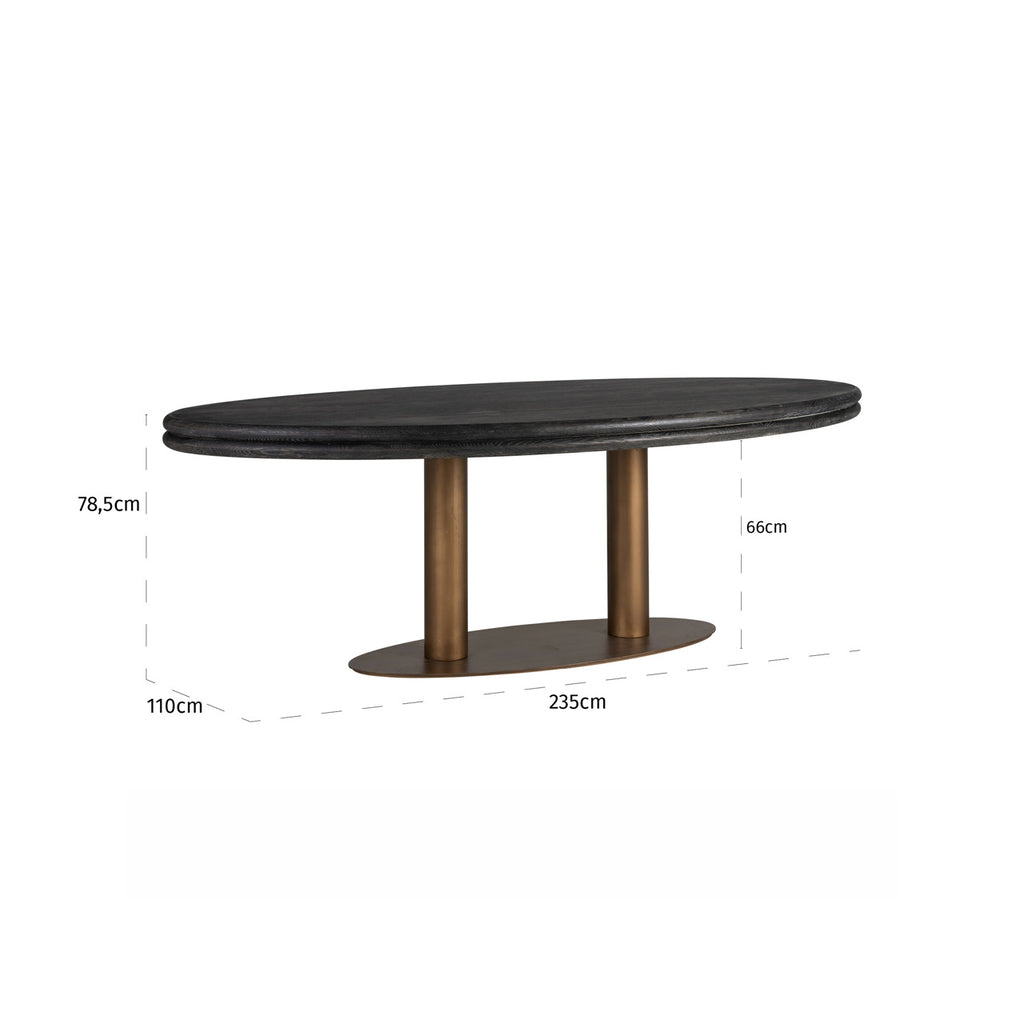 Eettafel Macaron oval 235