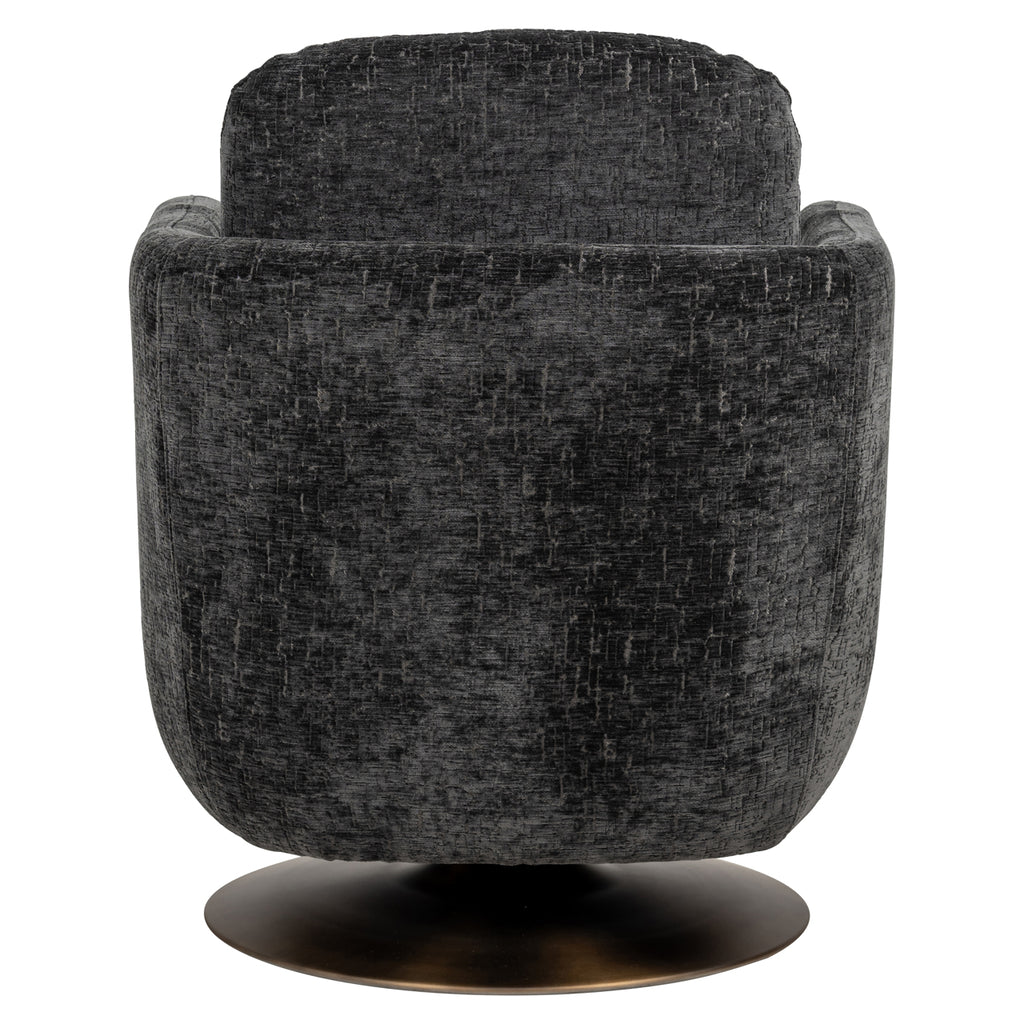 Turner graphite island swivel armchair
