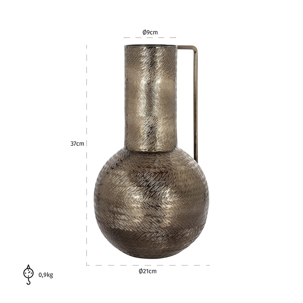 Vase Leia large smoke black