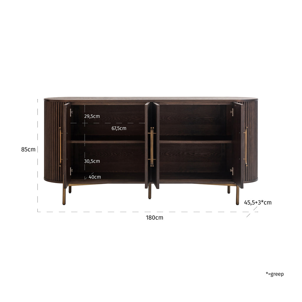 Luxor 4-door sideboard