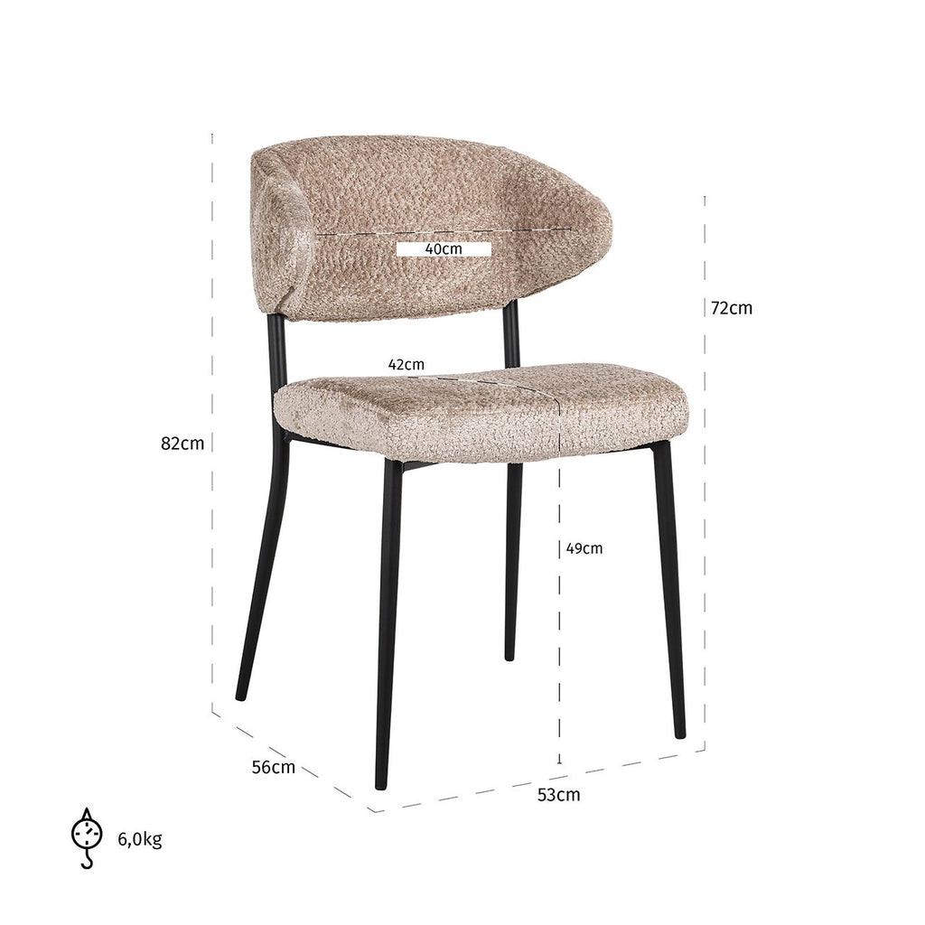 Stuhl Bea (Set von 2) Sheep Nature