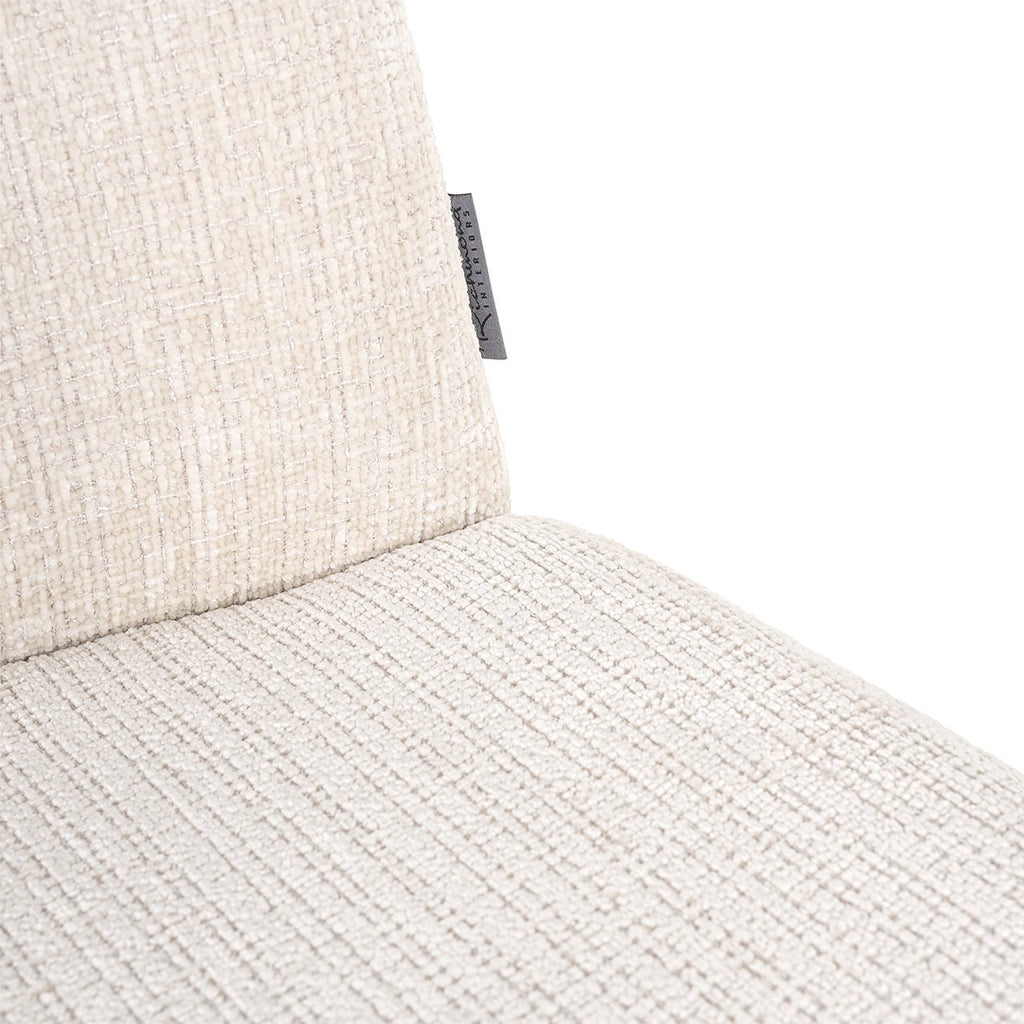 Fauteuil pivotant Dakota en chenille beige