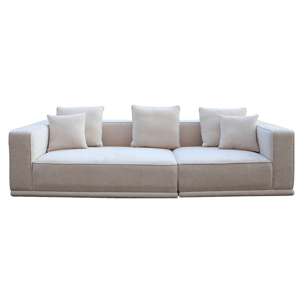 Sofa Lusso 3 places beige chenille