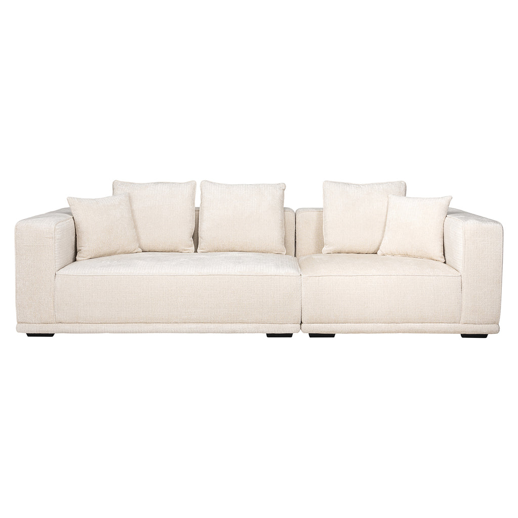 Sofa Lusso 3 places beige chenille