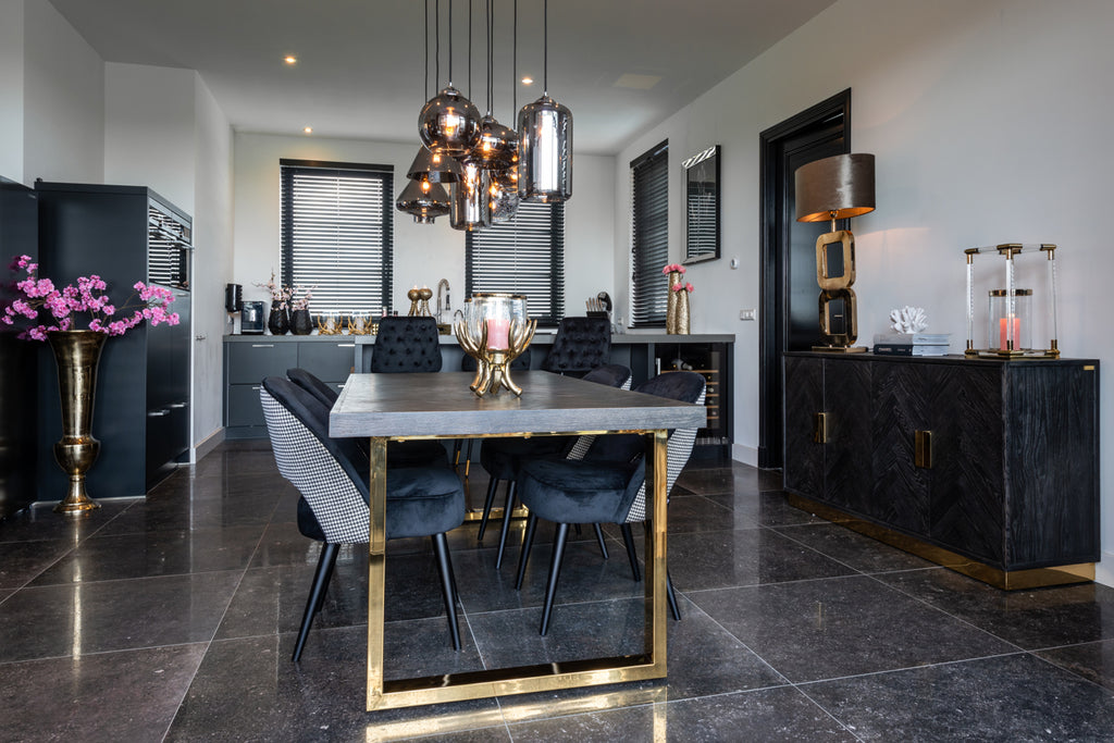 Barstool Imani en velours noir