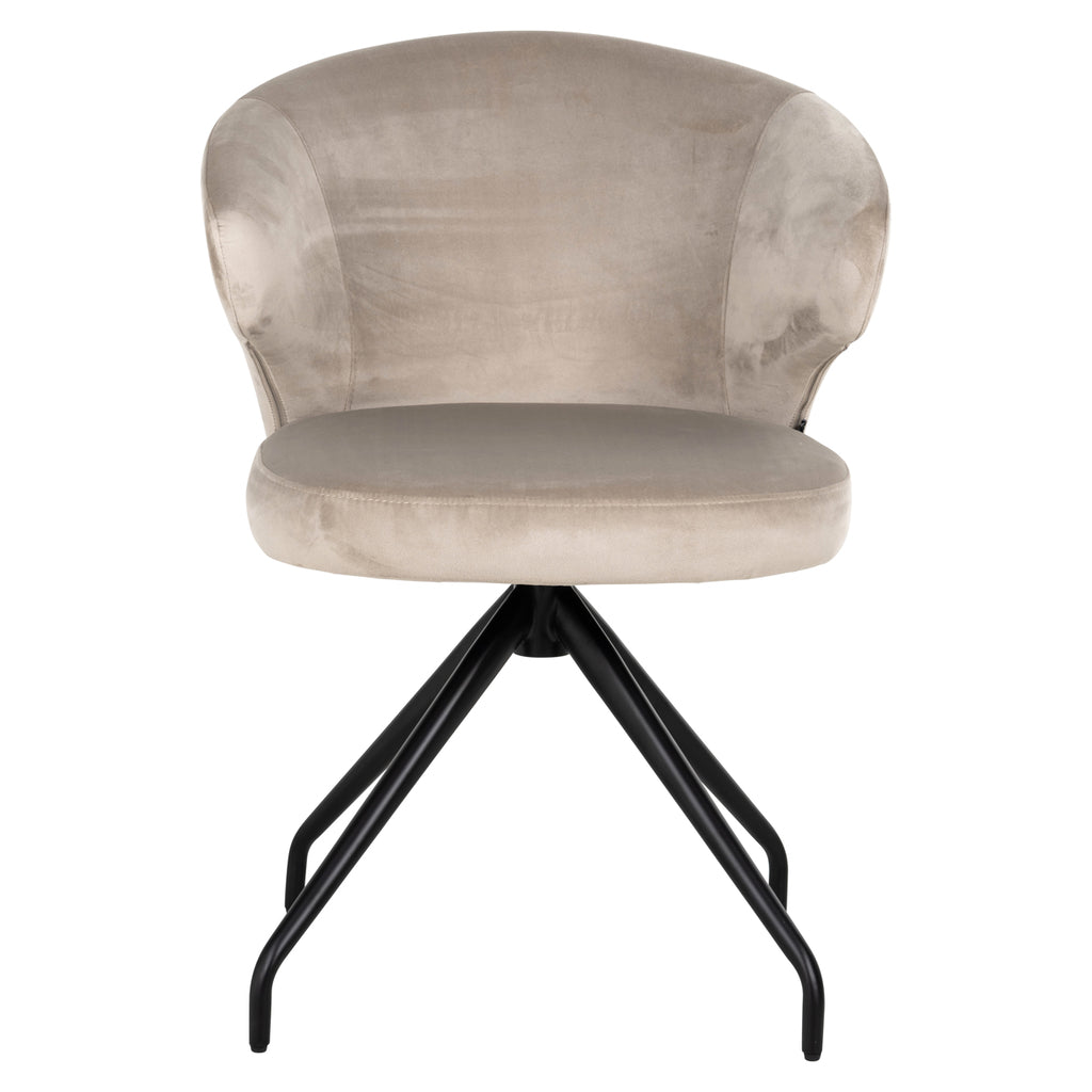 Draaistoel Milly khaki velvet