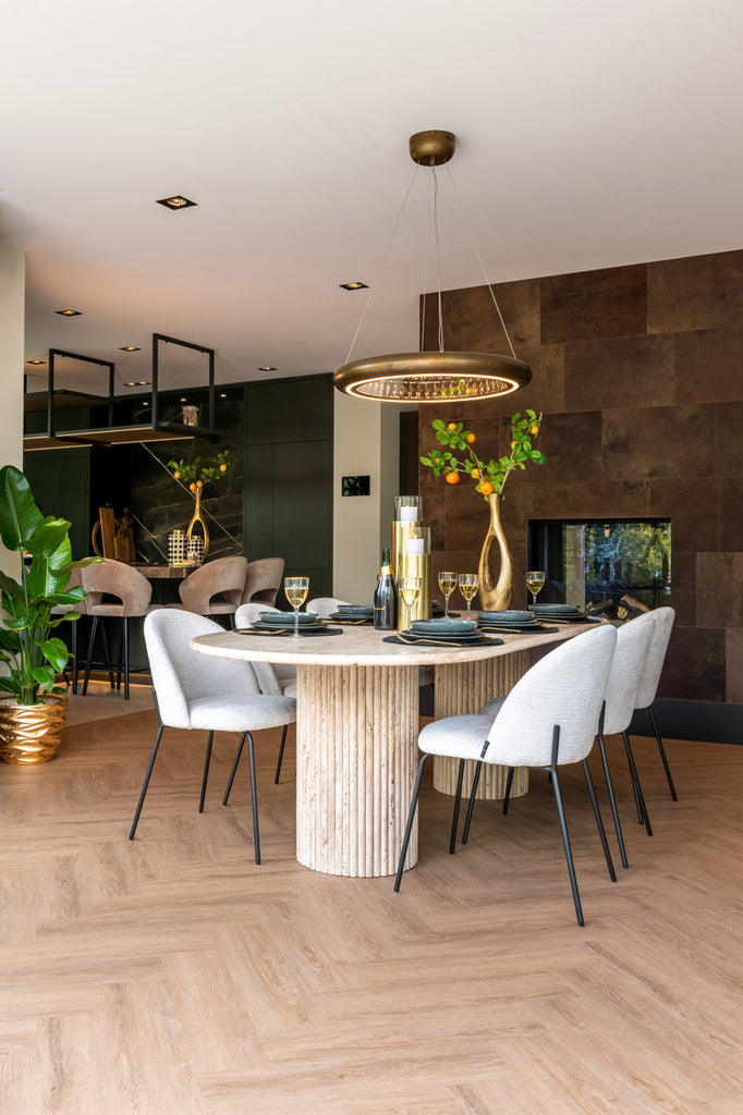 Tabouret Savoy en velours kaki