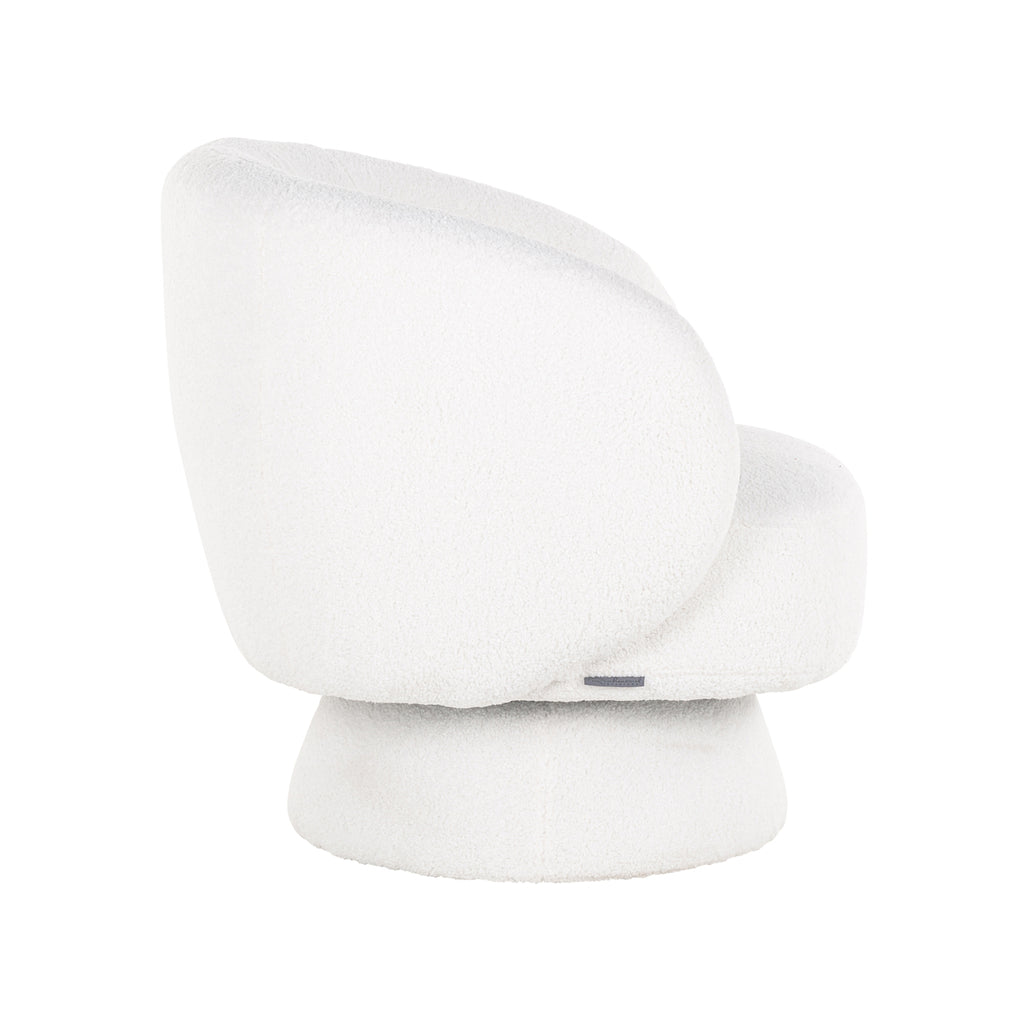 Draaifauteuil Senna white furry