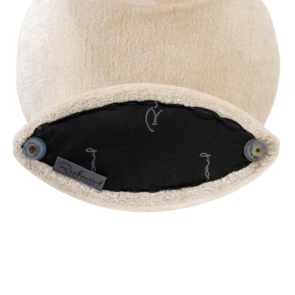 Poef Fargo weiße Chenille