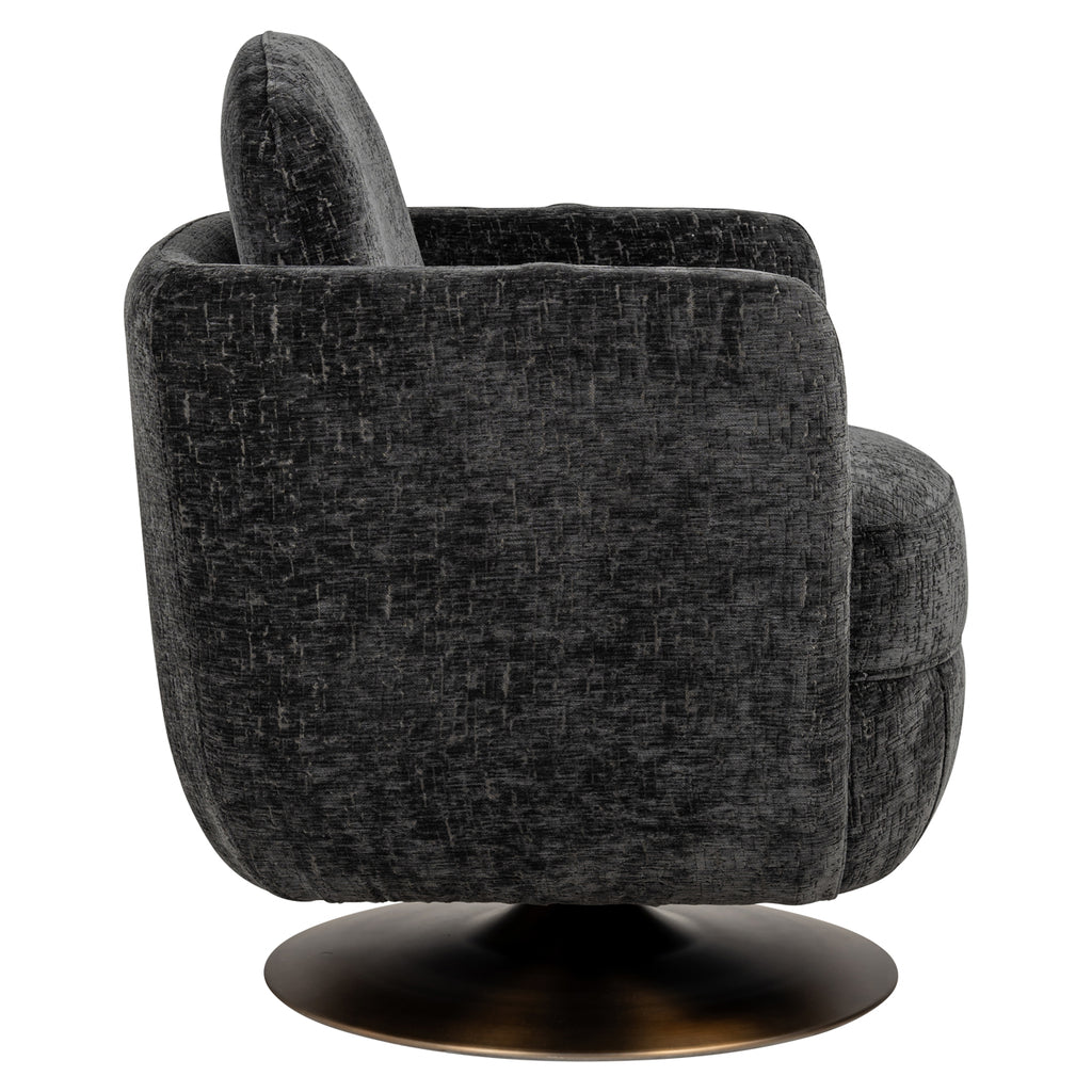 Turner graphite island swivel armchair