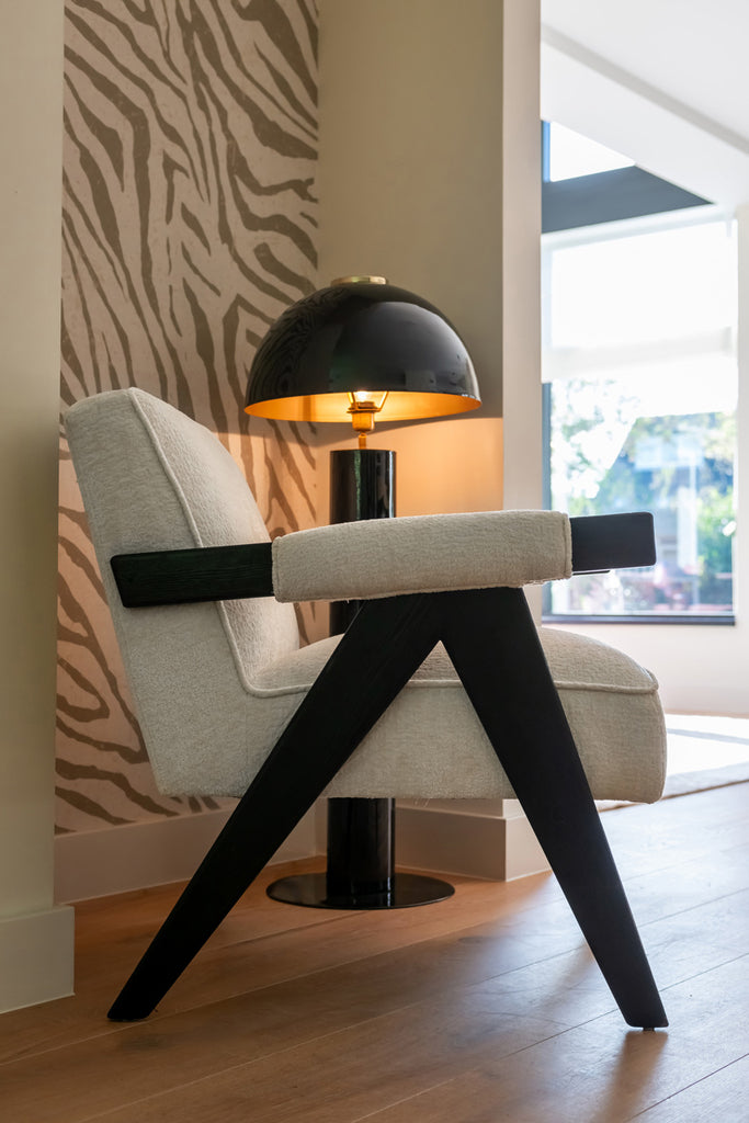 Fauteuil Cooper white chenille