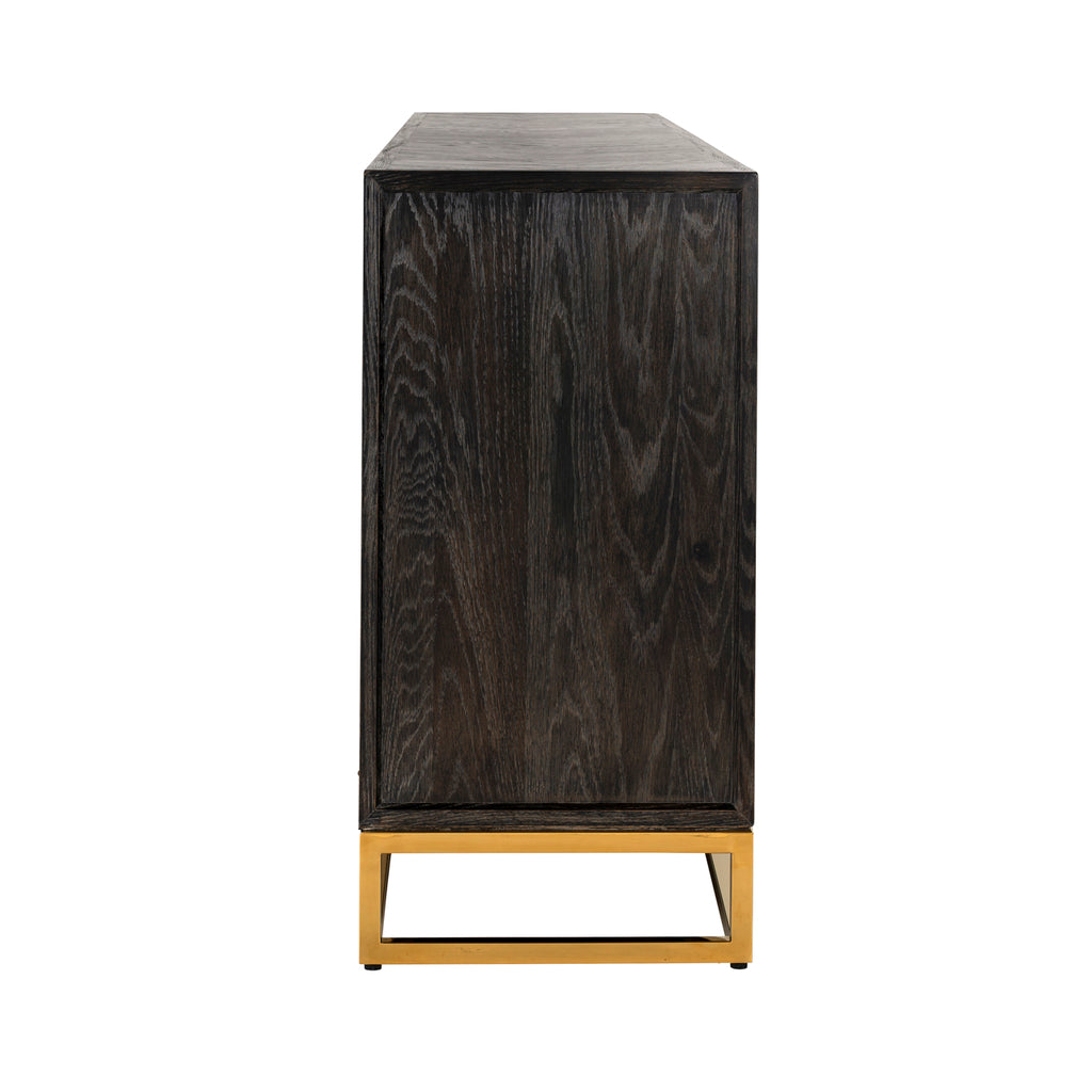 Buffet Blackbone gold 4 portes + compartiment ouvert