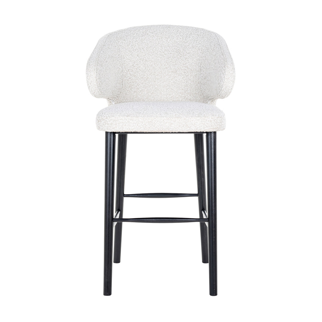 Barstuhl Indigo weiß Bouclé