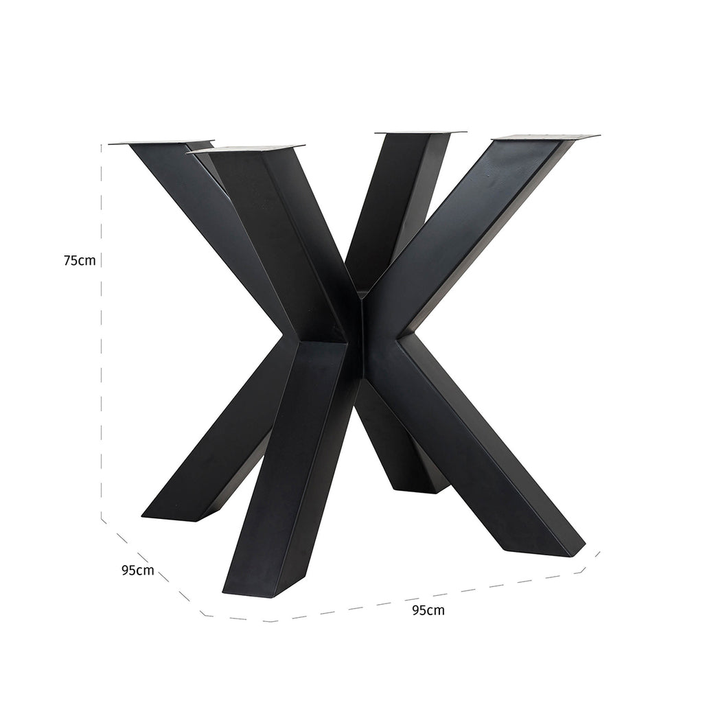 Esstischbein X-Bein Bodhi schwarz