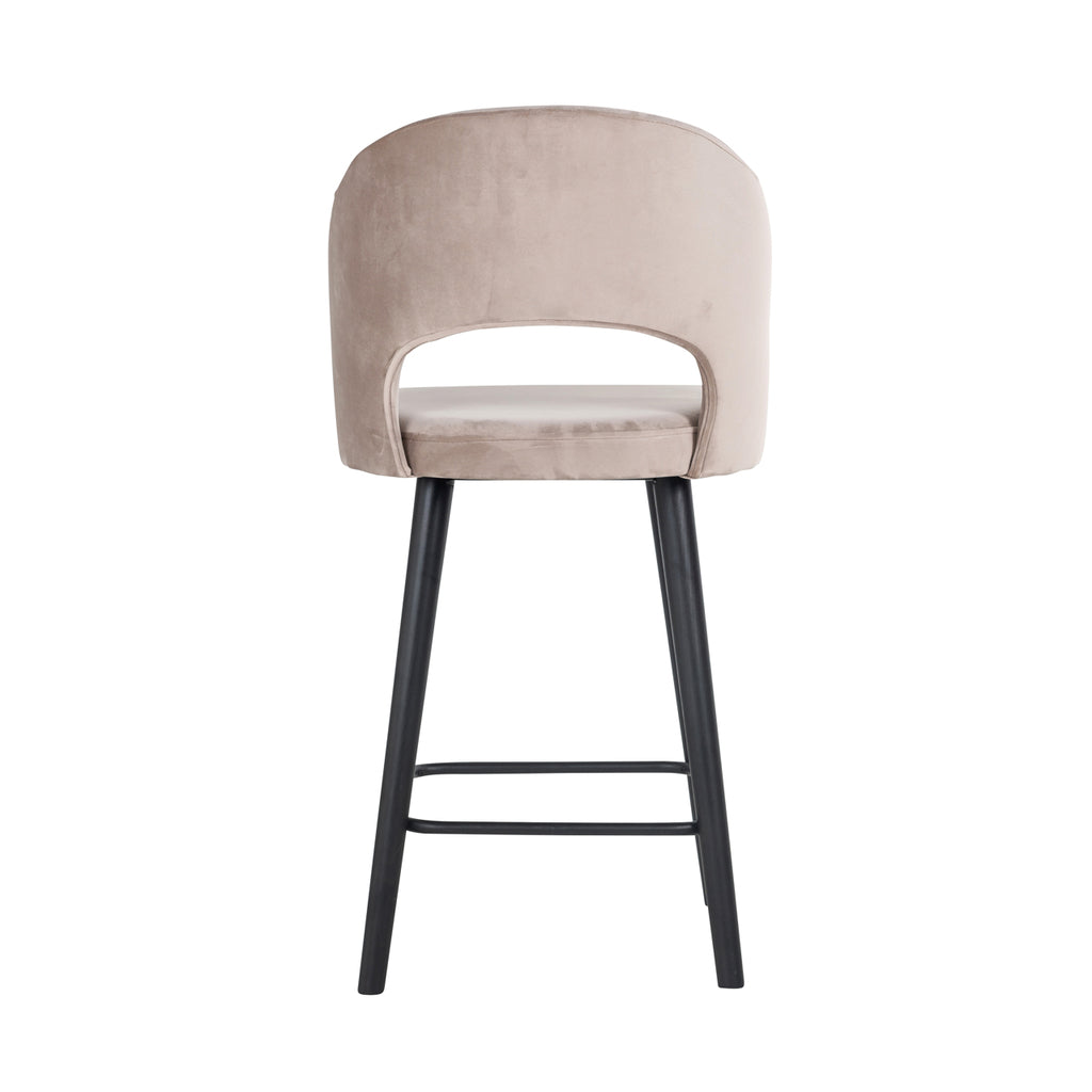 Tabouret Savoy en velours kaki