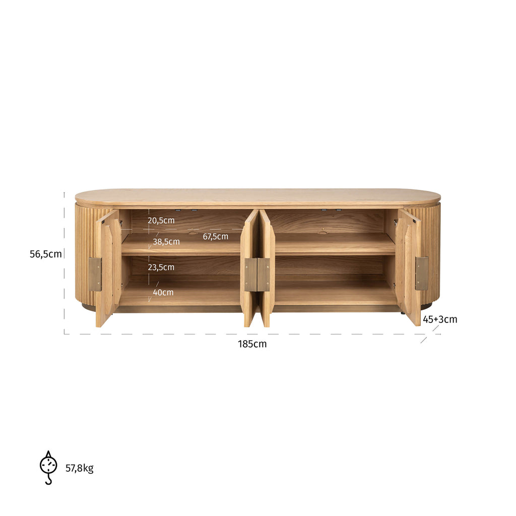 Meuble TV Belfort 4 portes
