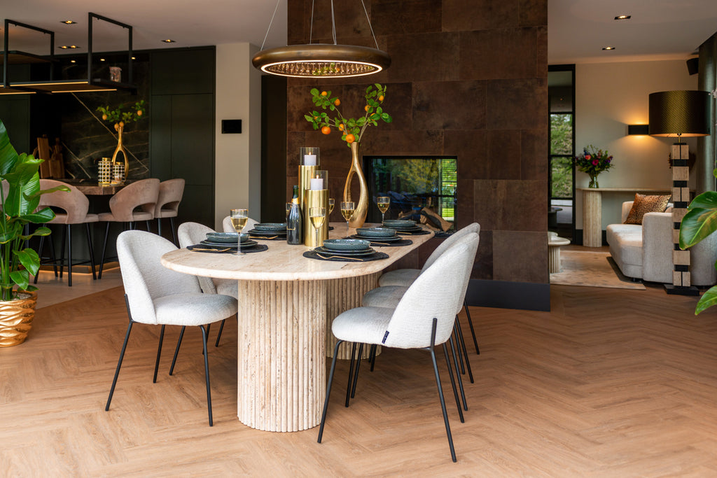 Tabouret Savoy en velours kaki