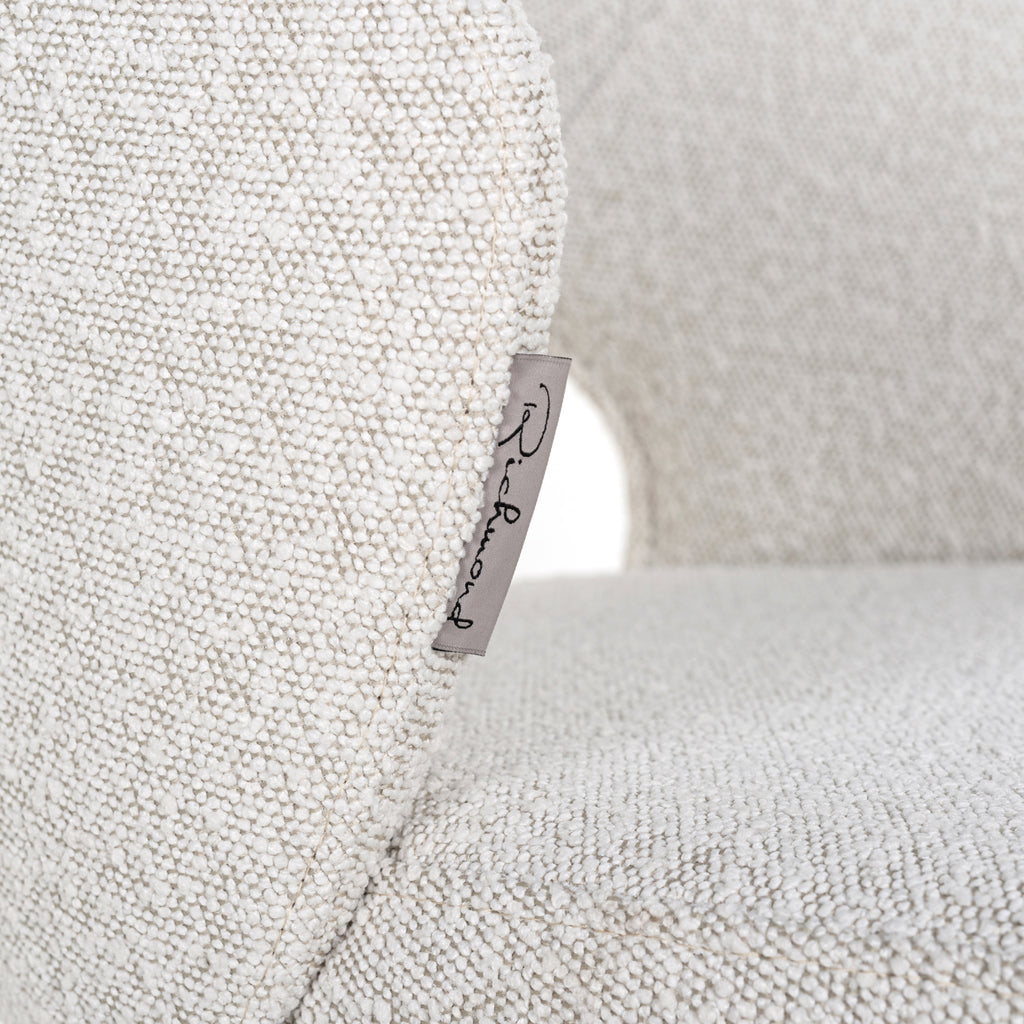 Savoy white bouclé bar stool