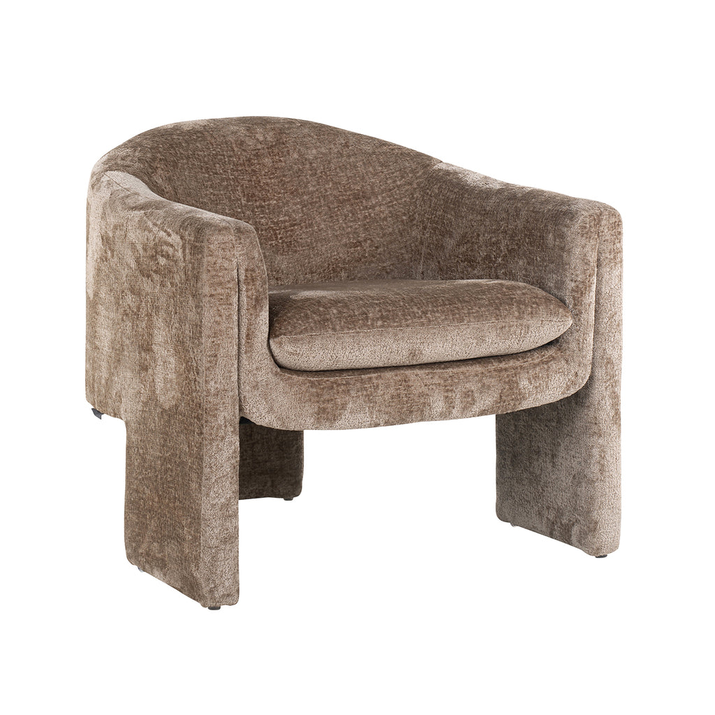 Fauteuil Charmaine taupe chenille