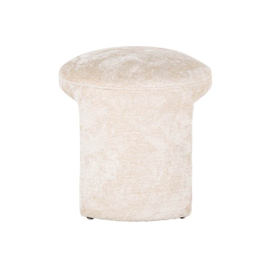 Poef Fargo weiße Chenille