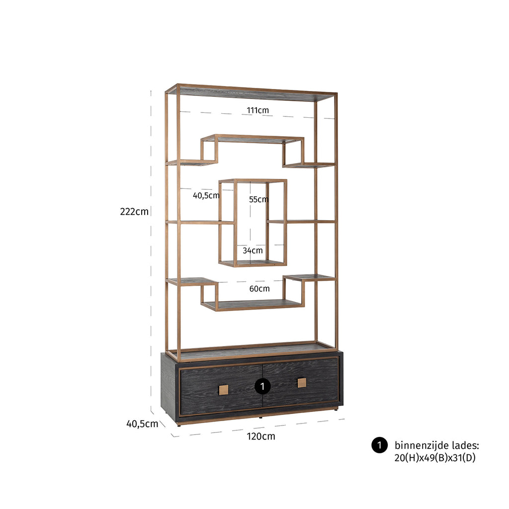 Meuble de rangement Hunter 2 tiroirs