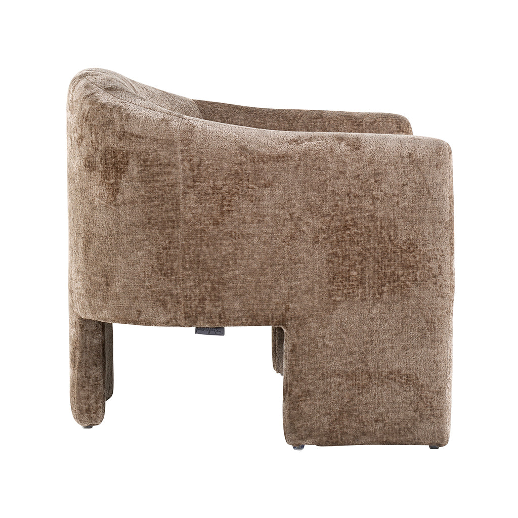 Fauteuil Charmaine taupe chenille