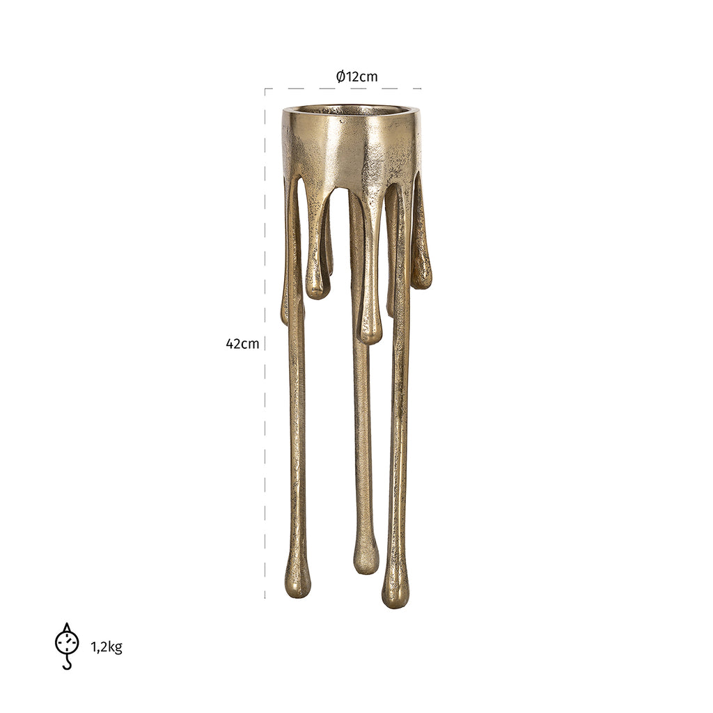 Candle holder Lorin large (Brushed Gold)